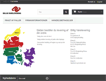 Tablet Screenshot of billigvarelevering.dk